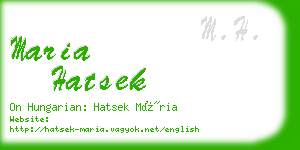 maria hatsek business card